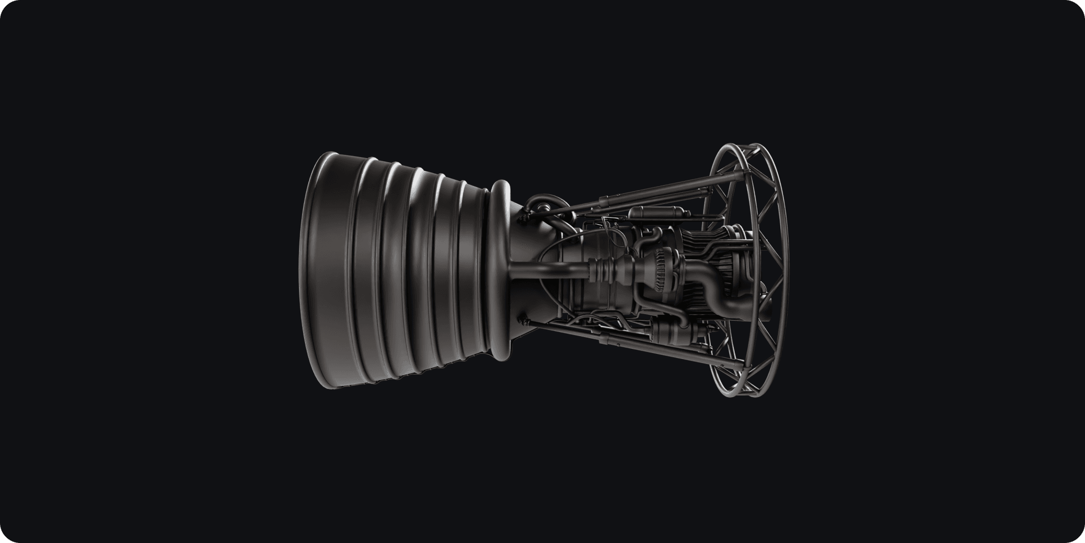 3d model of a rocket engine
